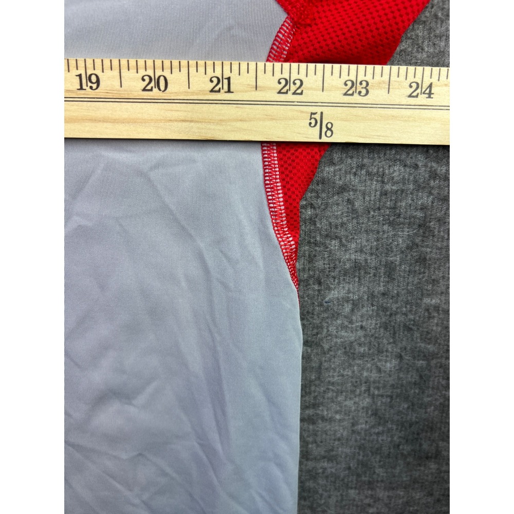 Nike Pro Mens XL Dri-FIT Baseball Shirt Red Grey Raglan 3/4 Sleeve 880659-658 - Picture 11 of 12